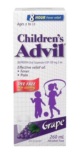 Case of Children's Advil Liquid (260ml) (12 units per case)